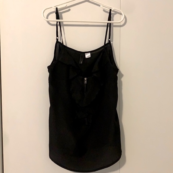 H&M Divided Silky Ruffle Zip Top - Picture 1 of 2